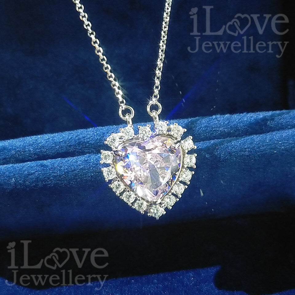 Heart shaped cubic hot sale zirconia pendant