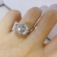 S925 3.5ct Round Cubic Zirconia Ring ILR034