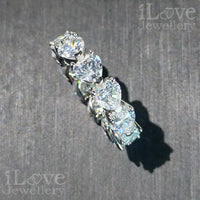 S925 Heart Shape Row Full Diamond CZ Ring ILR005