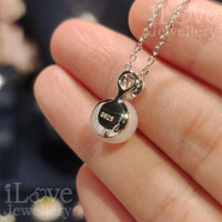 S925 Natural Freshwater Pearl Zircon Pendant Necklace ILN103