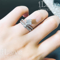 S925 1ct Crown Row Diamond Zircon Ring ILR029