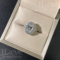 S925 3.5ct Oval Cut Zirconia Ring ILR021