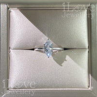 S925 Silver Two-piece Set Ring 1.0ct Marquise Cubic Zirconia ILR017