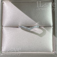 S925 Silver Two-piece Set Ring 1.0ct Marquise Cubic Zirconia ILR017