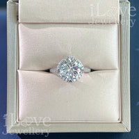 S925 3.5ct Round Cubic Zirconia Ring ILR034