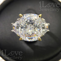 S925 7ct Cushion Cut Cubic Zirconia Ring ILR024