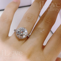 S925 3.5ct Round Cubic Zirconia Ring ILR034