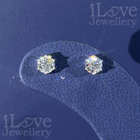 S925 Round Brilliant Zirconia Earrings ILE015