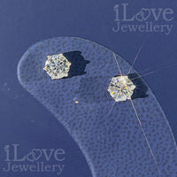 S925 Round Brilliant Zirconia Earrings ILE015