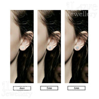 S925 Round Brilliant Zirconia Earrings ILE015