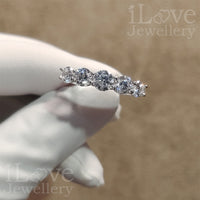 S925 Silver Round Cut Cubic Zirconia Ring ILR059