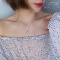 S925 Silver 2.0ct Heart Cut Cubic Zirconia Necklace ILN015