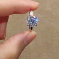 S925 1.9ct Round Brilliant Solitaire Zircon Ring ILR018