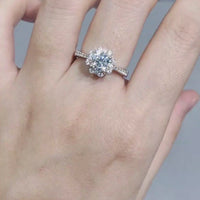 S925 Silver 1.0ct Round Cut Moissanite Ring ILR208